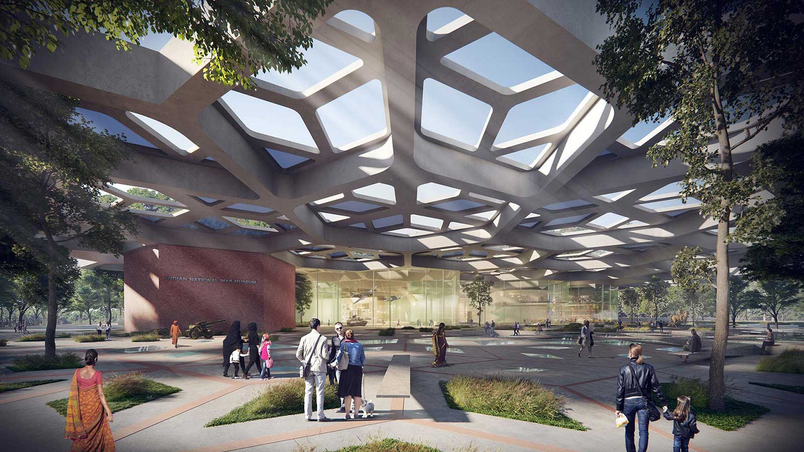 Indian National War Museum concept design by Studio Symbiosis