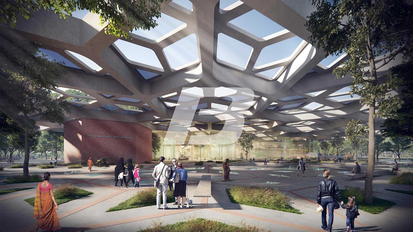 Innovative architecture of Indian war museum design by Studio Symbiosis